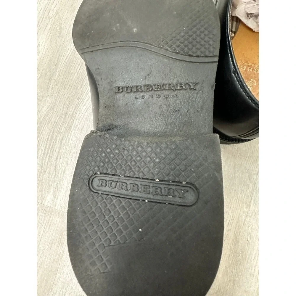 Burberry London Black Leather Cap Toe Oxford Dress Shoes Men’s sz 24.5 us 7